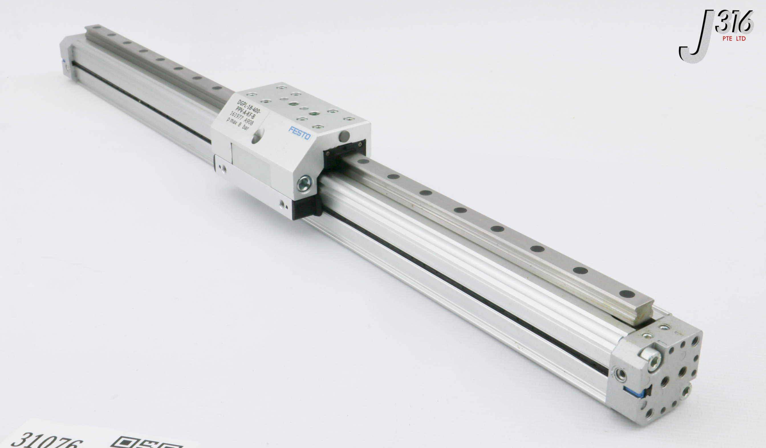 31076 FESTO PNEUMATIC LINEAR DRIVE, 161977 DGPL-18-400-PPV-A-KF-B ...